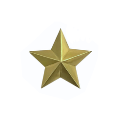 Звезда на погоны 13 мм золотая (латунь)