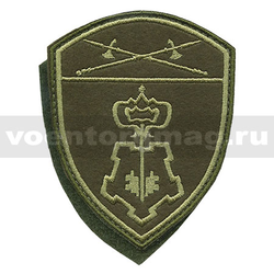 Нашивка Росгвардия Уральский ВО (ВОХР) полевой на липучке, вышитая