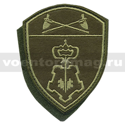Нашивка Росгвардия Приволжский ВО (ВОХР) полевой на липучке, вышитая