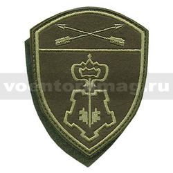 Нашивка Росгвардия Сибирский ВО (ВОХР) полевой на липучке, вышитая
