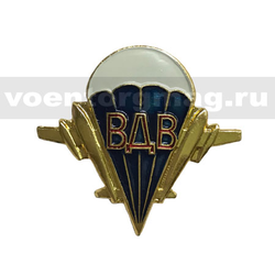 Значок ВДВ - Парашют с крыльями (буквы)