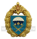 Значок 51-й гвардейский парашютно-десантный Краснознамённый полк, эмблема в венке с орлом ВДВ