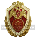 Значок Росгвардии - Отличник службы в в/ч по охране ВГО и СГ (латунь)