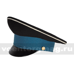 Фуражка простая КК (черная с голубым околышем и белым кантом)