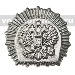 Эмблема петличная Кадетский корпус (КК), серебристая, металл (пара)