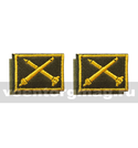Нашивки ЗРВ ВВС (желтая вышивка, оливковый фон) петличные эмблемы на липучке (вышитые), пара