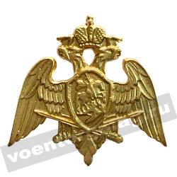 Эмблема петличная Росгвардии, золотая, металл (пара)