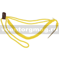 Аксельбант офицерский шелковый ярко-желтый (1 наконечник)