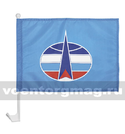 Флаг Космических войск РФ на автомобильном кронштейне