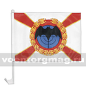 Флаг  Военная разведка РФ (белый фон) на автомобильном кронштейне