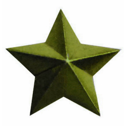 Звезда на погоны 16 мм защитная (металл)