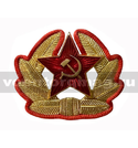 Кокарда СА рядового состава (в обрамлении из красного шнура) (металл)