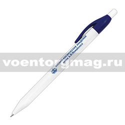 Ручка шариковая пластиковая с символикой Военно-космическая академия имени А.Ф. Можайского
