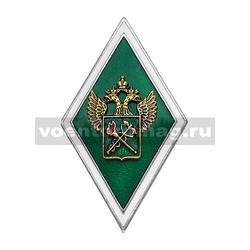 Значок Ромб Таможенной академии, с накладкой (на закрутке)