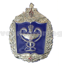 Значок Военно-медицинская академия (латунь, холодная эмаль)