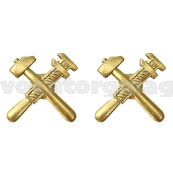Эмблема петличная РЖД золотая (на закрутке), металл, пара