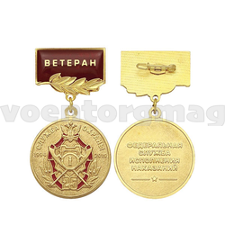 Медаль 25 лет службе охраны 1994-2019 (ФСИН) (на планке - Ветеран, смола)