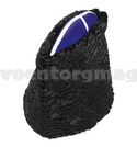 Папаха казачья искусственный мех "под каракуль" черная, верх - васильковое сукно, универсальный размер