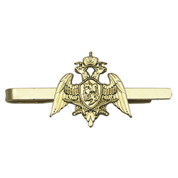 Зажим для галстука Росгвардия, большой орел (латунь)
