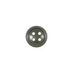 Пуговица 14 мм с 4 отверстиями, оливковая (пластик)
