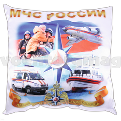 Подушка шелковая МЧС России (Предотвращение, спасение, помощь)