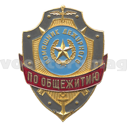 Нагрудный знак Помощник дежурного по общежитию (металл)