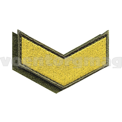 Нашивка для контрактников 5 год (оливковый фон, желтая вышивка) на липучке, пара