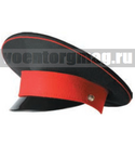 Фуражка простая КК (кадетского корпуса) черная с красным околышем и красным кантом