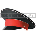 Фуражка простая СВУ (черная с красным околышем и белым кантом)