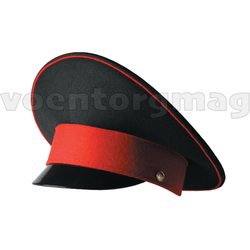 Фуражка с высокой тульей КК (кадетского корпуса) черная с красным околышем и красным кантом