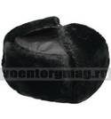 Шапка черная, искусственный мех, верх - ткань черная (оксфорд)