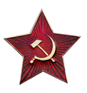 Звезда на головной убор СА, 34 мм, красная (металл)
