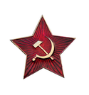 Звезда на головной убор СА, 23 мм, красная (металл)