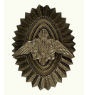 Кокарда ПВ офицерского состава, рифленая, защитная (металл)