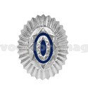 Кокарда Казачество, офицерский состав, серебряная с голубым (металл)