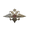 Эмблема на пилотку МВД, малая, золотая (металл)