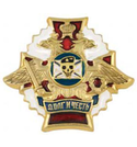 Значок Долг и Честь (белый орел) - Морская пехота, череп на андреевском флаге