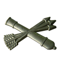 Эмблема петличная Войска ПВО, нового образца, защитная, металл (пара)