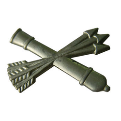 Эмблема петличная Войска ПВО, нового образца, защитная, металл (пара)