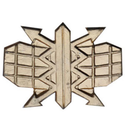 Эмблема петличная РТВ ВВС, золотая, металл (пара)