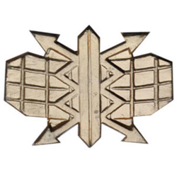 Эмблема петличная РТВ ВВС, золотая, металл (пара)