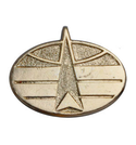 Эмблема петличная Космические войска, нового образца, золотая, металл (пара)
