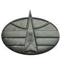Эмблема петличная Космические войска, нового образца, защитная, металл (пара)