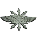 Эмблема петличная Войска связи, нового образца, защитная, металл (пара)