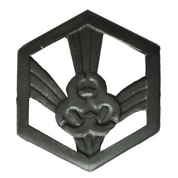 Эмблема петличная Войска РХБЗ, нового образца, защитная, металл (пара)