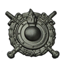 Эмблема петличная ВВ МВД, защитная, металл (пара)