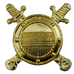 Эмблема петличная Внутренняя служба, золотая, металл (пара)