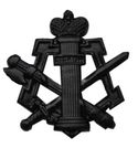 Эмблема петличная ФСИН, черная, металл (пара)