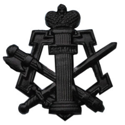 Эмблема петличная ФСИН, черная, металл (пара)