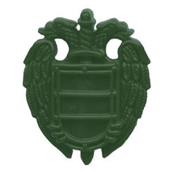 Эмблема петличная ФСО, старого образца, защитная, металл (пара)
